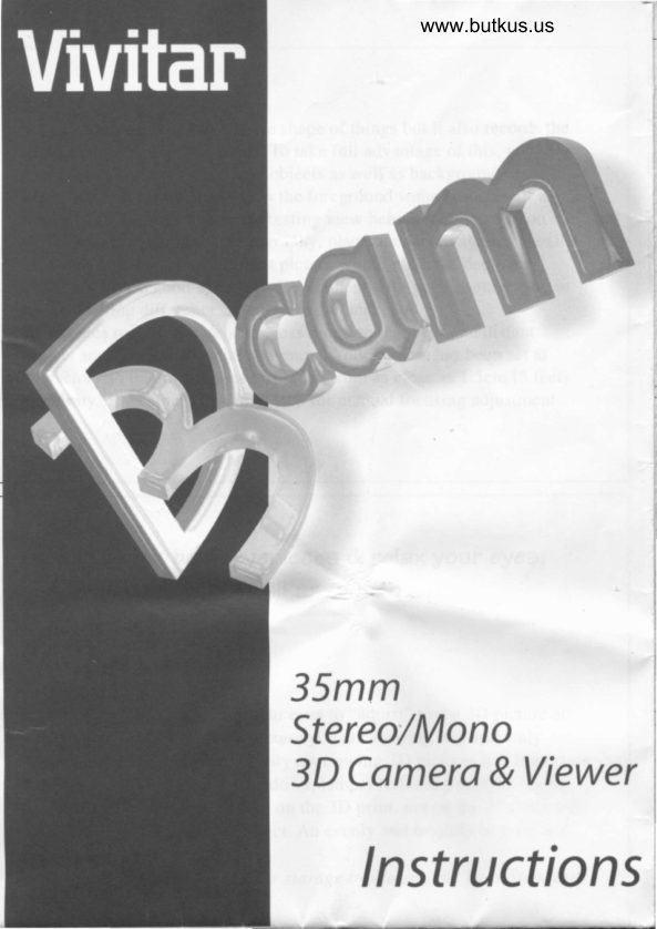 Vivitar 3D CAM manual cover