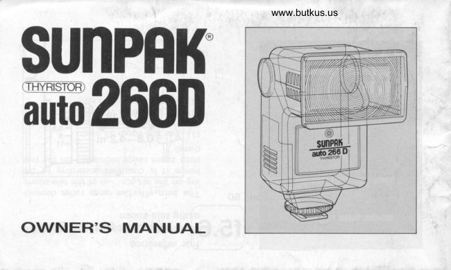 Sunpak Auto 266D manual cover