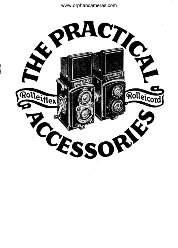 Rolleicord Practical Accessories manual cover