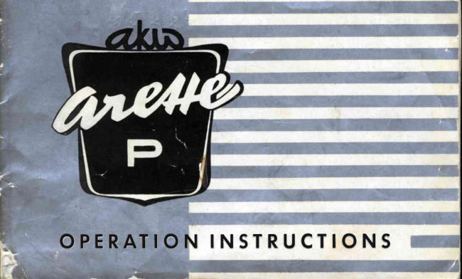 AKIO Arette P manual cover
