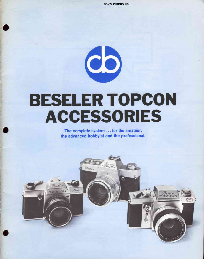 Beseler Topcon Accessories manual cover