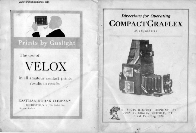 Compact Graflex manual cover