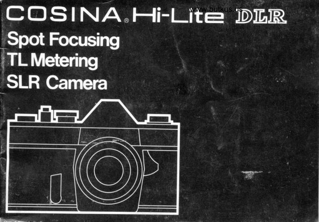 COSINA Hi-Lite DLR manual cover