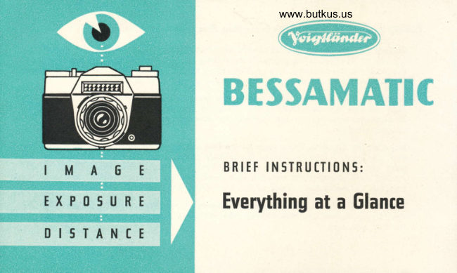 Voigtlander Bessamatic At a Glance Instructions manual cover