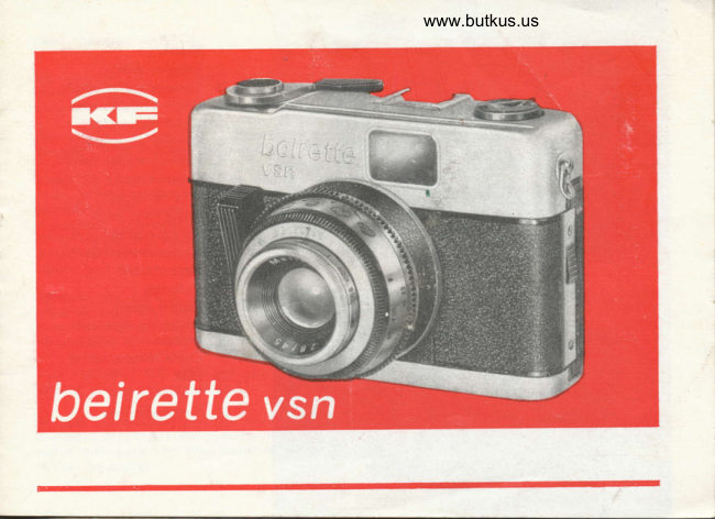 Beirette VSN manual cover