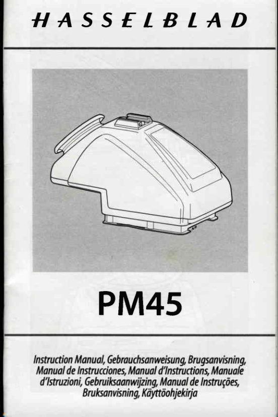 Hasselblad PM45 manual cover