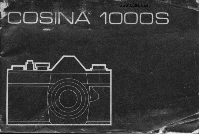 Cosina 1000S manual cover