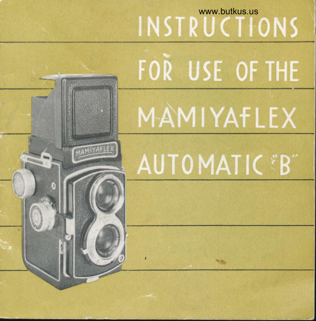 Mamiyaflex Automatic "B" manual cover