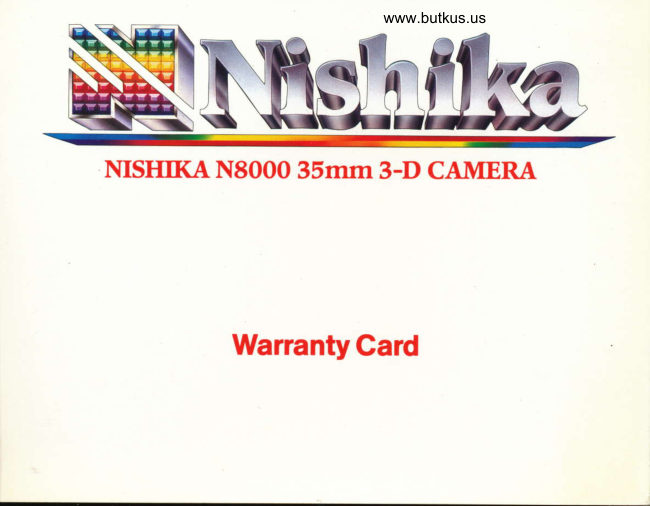 Nishika 3-D documents manual cover