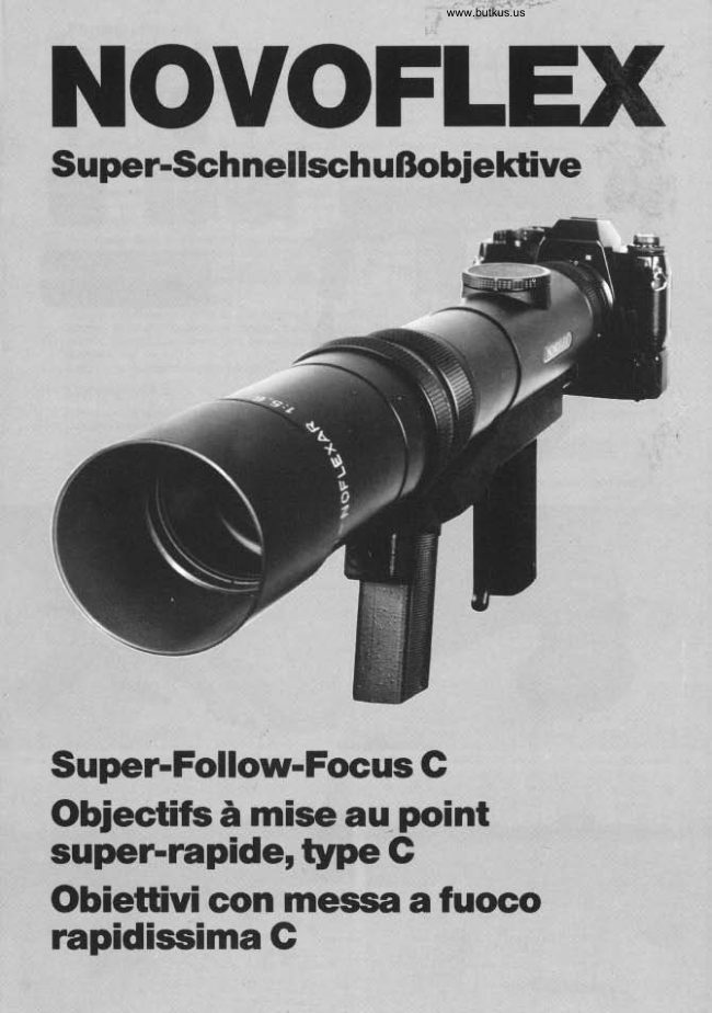Novaflex Fr manual cover