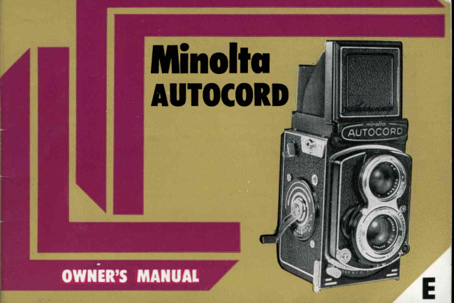 Minolta NEWER AUTOCORD manual cover