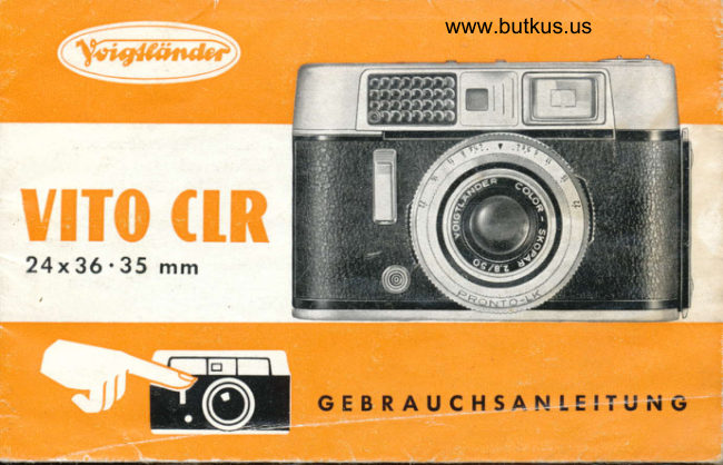 Voigtlander CLR Gevrauchsanleitung manual cover