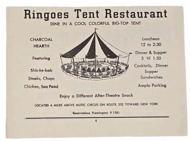 Ringo's Tent Restaurant manual cover