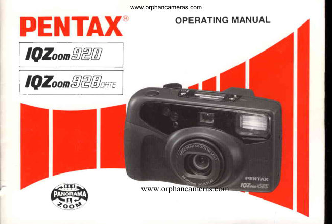 Pentax IQZoom 928 / IQZoom 928 date manual cover