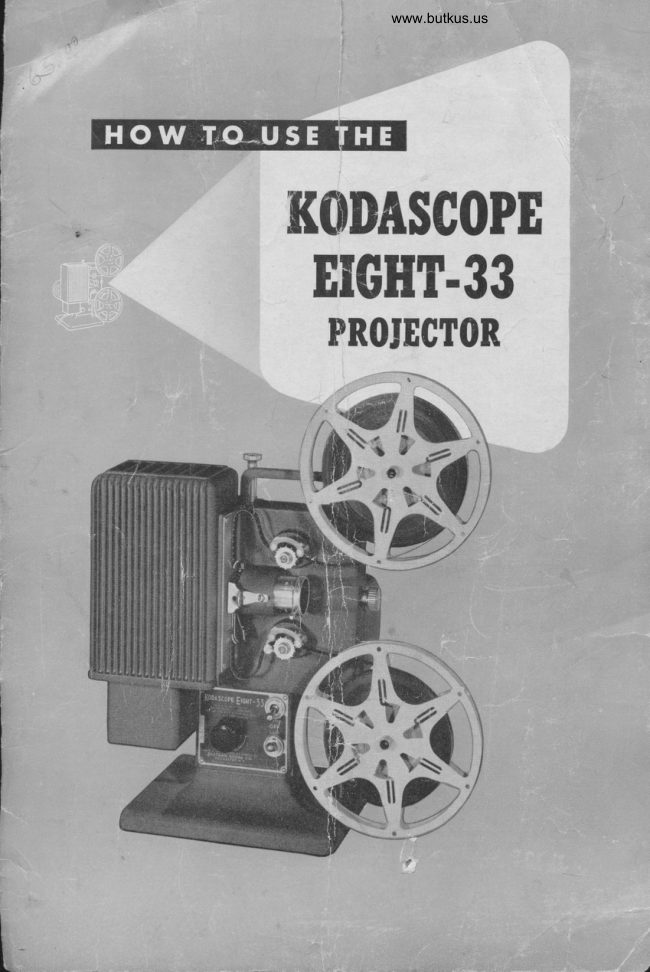 Kodak Kodascope Eight - 33 movie projector manual cover