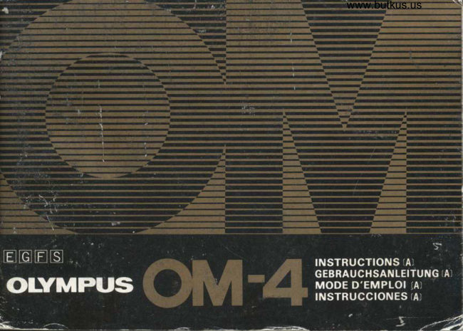 Olympus Om 4 manual cover