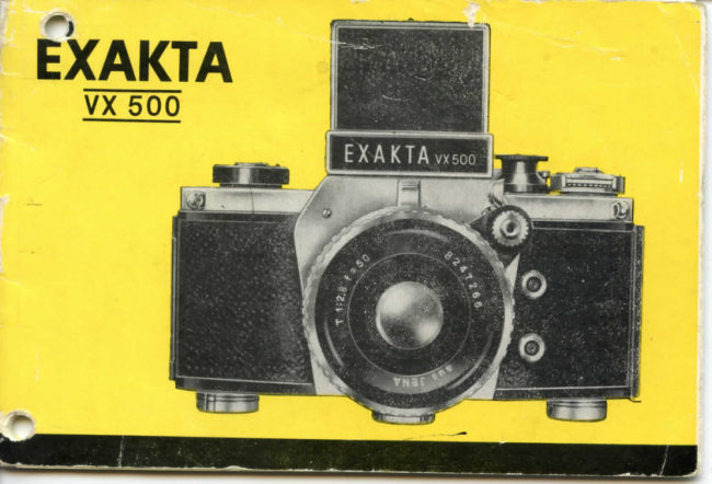 Exakta VX500 manual cover