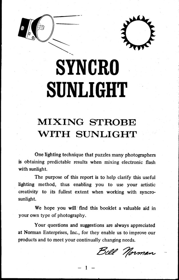 Syncro Sunlight - Strobe and sunlight manual cover