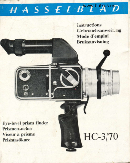 Hasselblad Eye-level Prism Finder manual cover