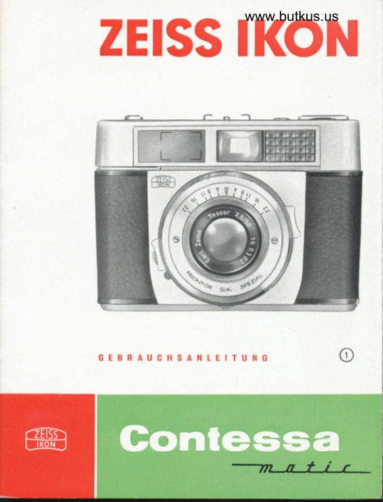 Zeiss Ikon Contessamatic manual cover