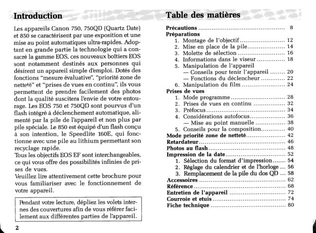 Canon Eos 850 750 3 manual cover