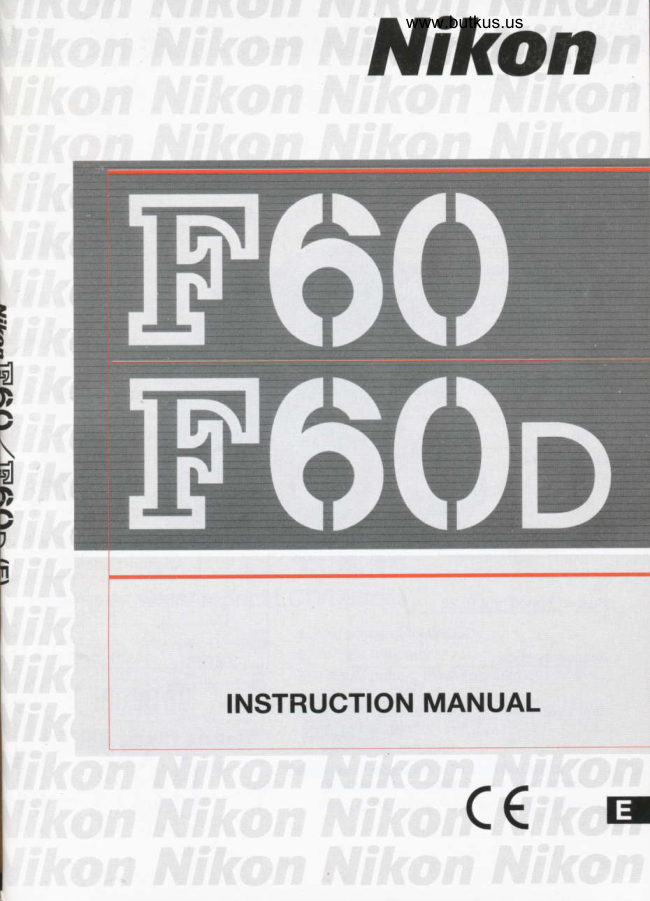 Nikon F60 - 60D manual cover