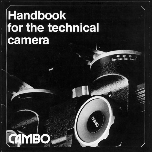 CAMBO Large Format Training manual cover