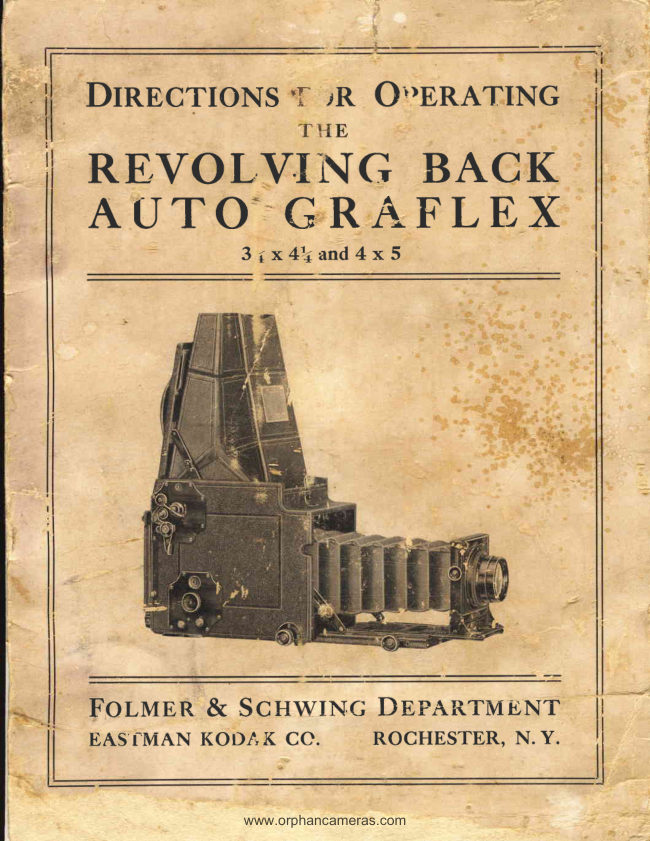 Revolving Back Auto Graflex manual cover