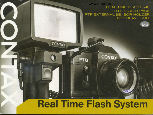 Contax RTF 540 manual cover