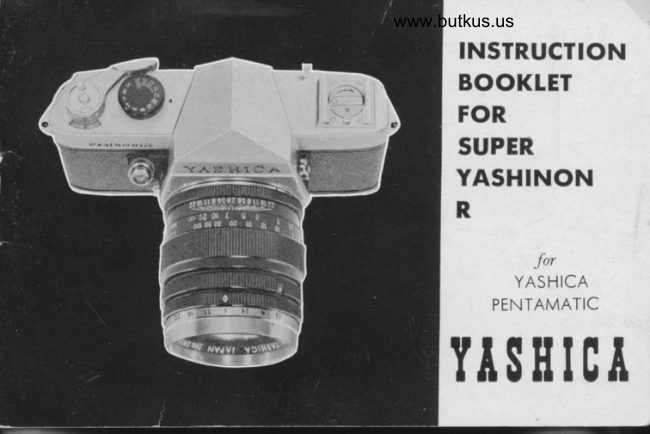 Yashica Pentamatic Yashinon R lenses manual cover