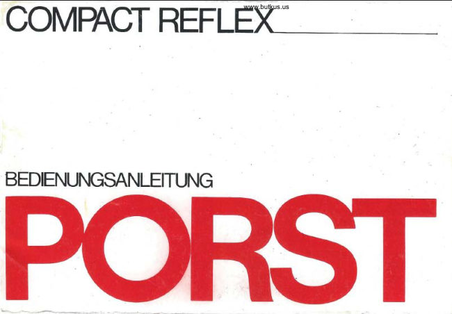 PORST Compact Reflex manual cover