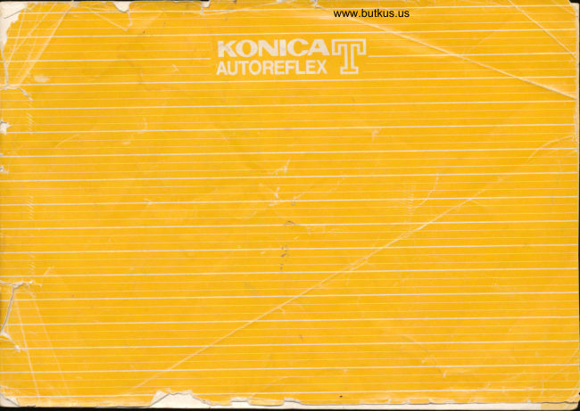 Konica Autoreflex T — first version manual cover