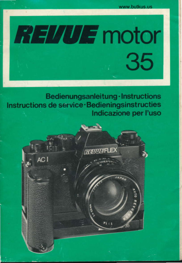 Revue Motor 35 manual cover