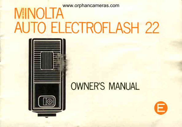 Minolta Auto electronic flash 22 manual cover