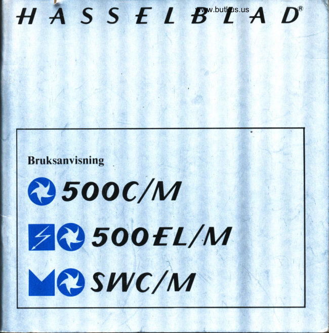 Hasselblad 500 C/M EL/M SWC/M Bruksanvisning manual cover