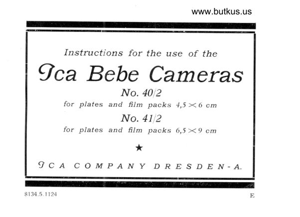 Ica Bebe Cameras manual cover