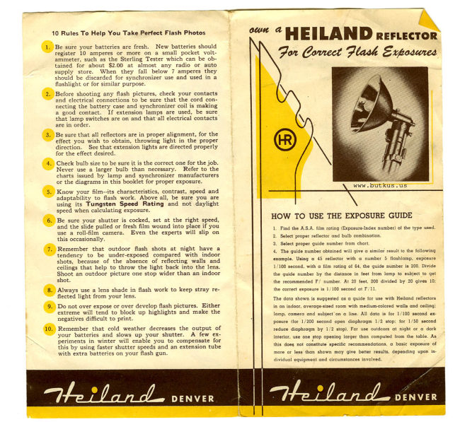 Heiland reflector manual cover