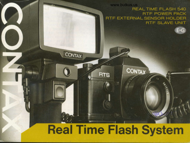 Contax RTF 540 manual cover