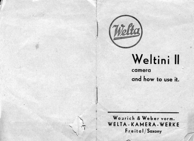 Welta Weltini manual cover