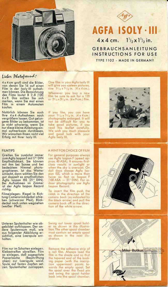 Agfa Isoly III Agfa Isoly III manual cover