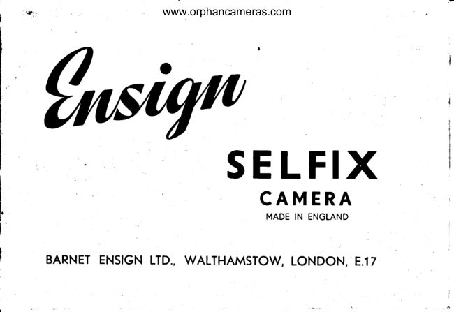 Ensign SELFIX manual cover