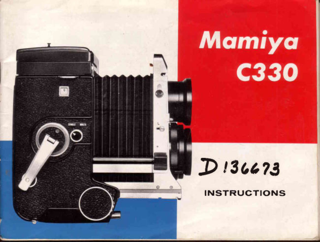 Mamiya C330 manual cover