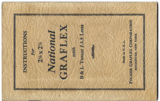 National Graflex manual cover