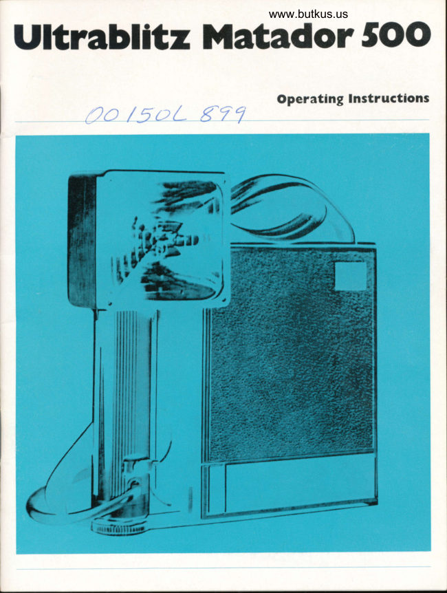 Ultrablitz Matador 500 manual cover