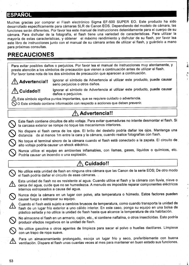 Sigma EF-500 Super Part 2 manual cover