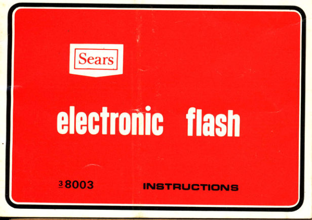 Sears Electronic Flash 38003 manual cover