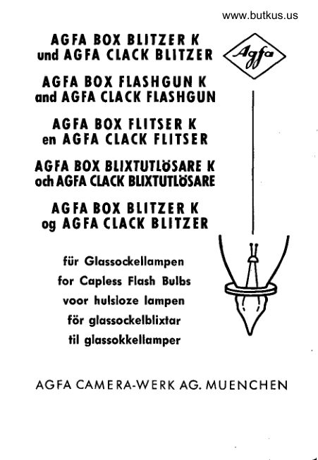 Agfa Box Blitzer K manual cover