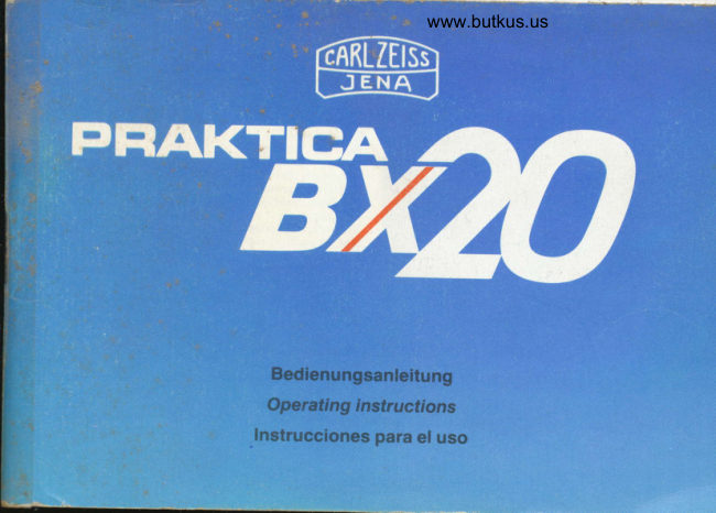 Praktica BX20 manual cover