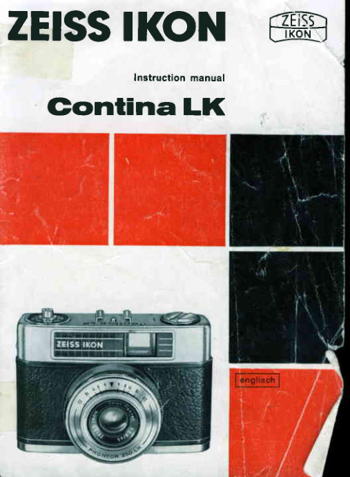 Zeiss Ikon Contina LK manual cover