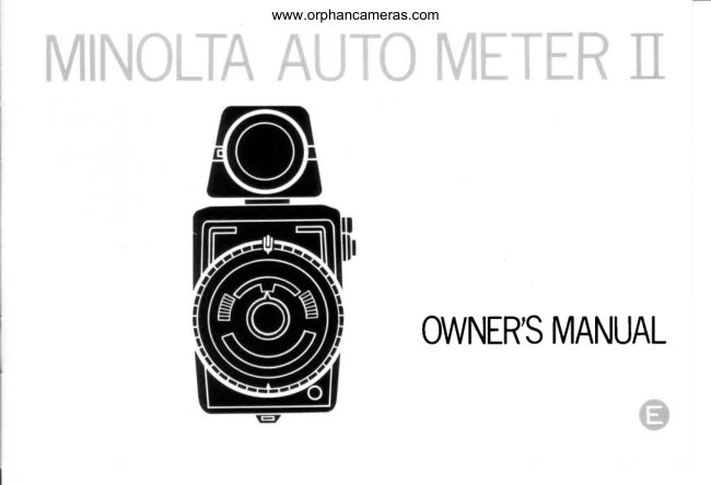 Minolta Autometer II manual cover